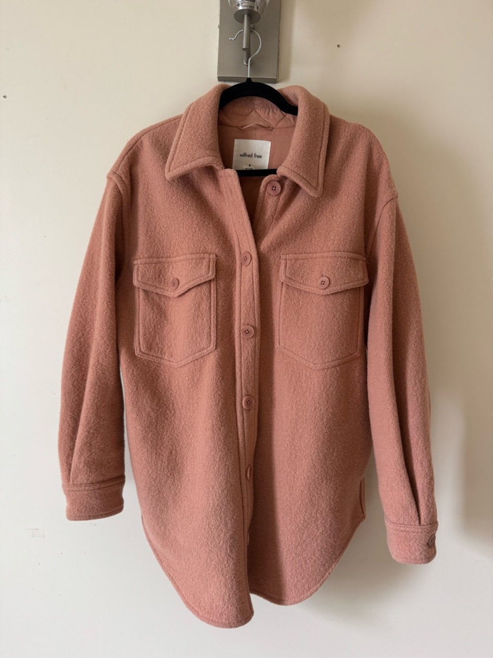 Wilfred Dusty Rose Wool Ganna Shirt Jacket